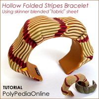 polypediaonline - polymer clay hollow folded bracelet tutorial