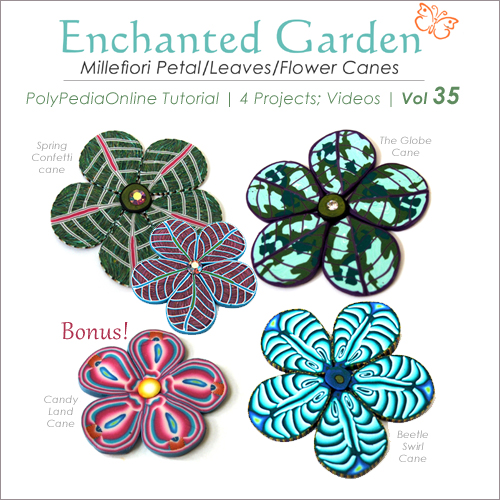 enchanted garden leaves polymer clay tutorial