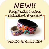 polypediaonline polymer clay tutorial millefiori bracelet napkin holder
