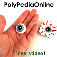 polymer clay tutorial halloween eyeball project ring